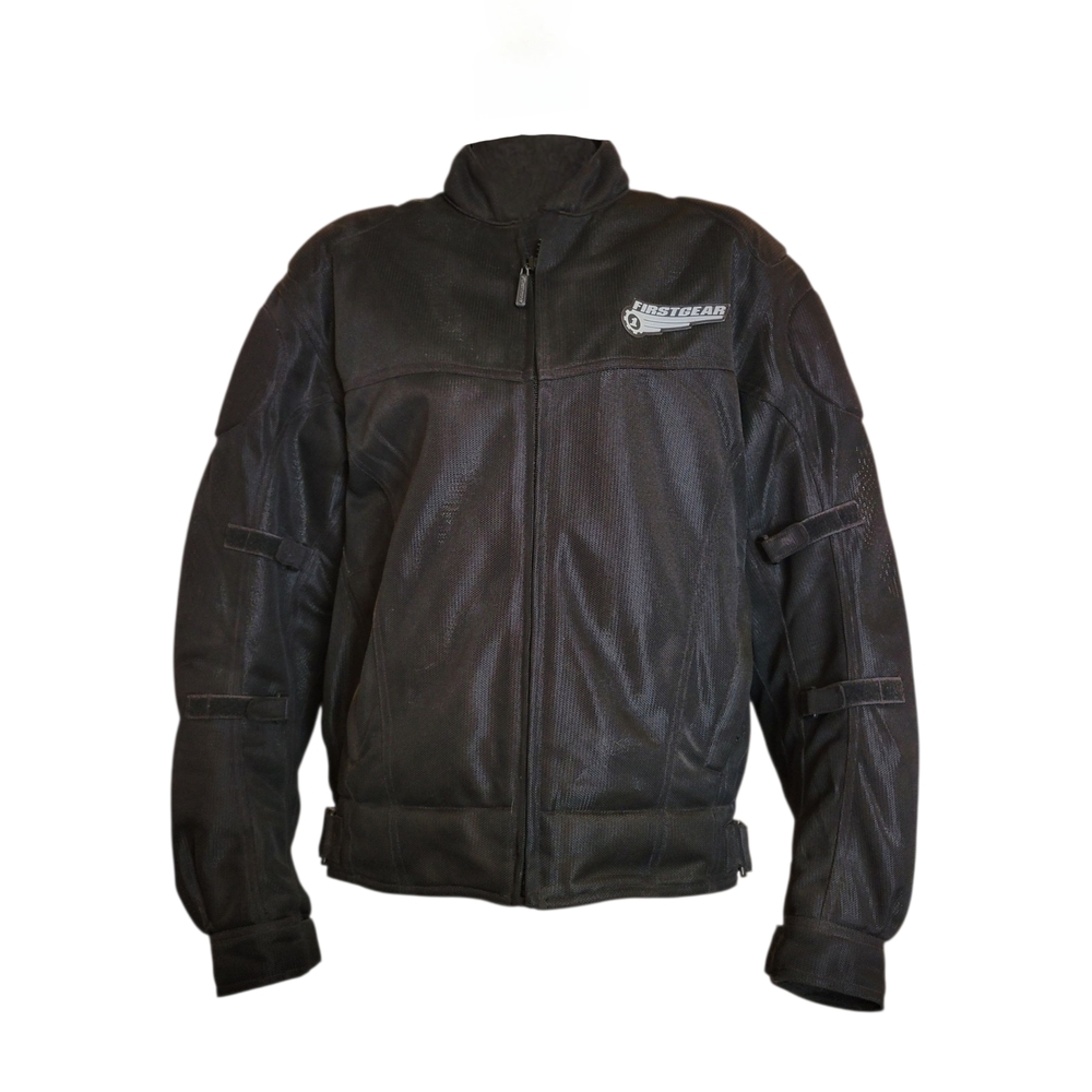 Firstgear Men's Biker Jacket Black Sz Large